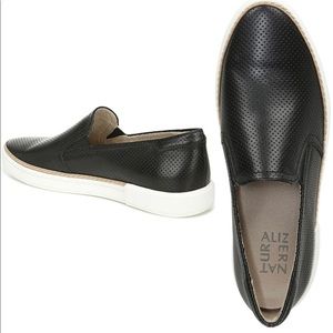 Perforated Leather Naturalizer Slide